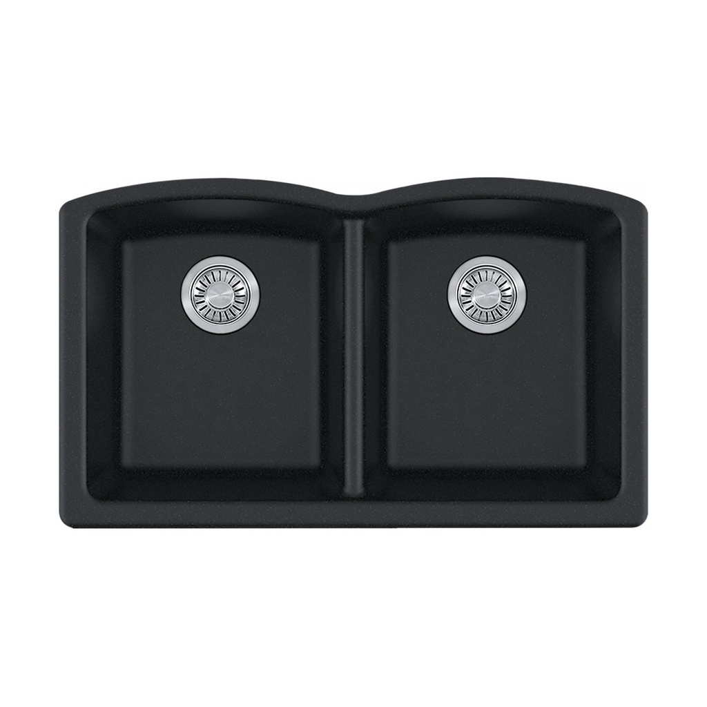 Franke ELG120ONY-CA Ellipse Granite Undermount Double Sink Onyx