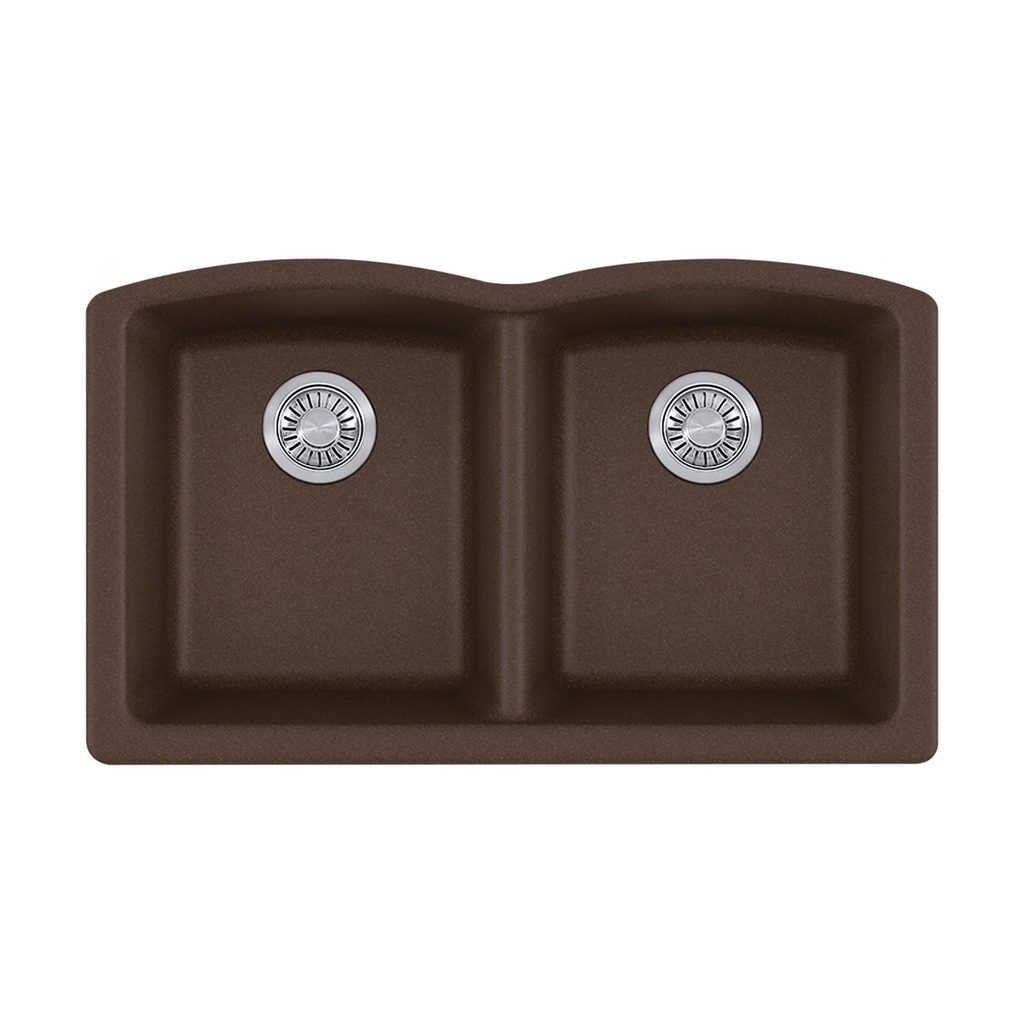 Franke ELG120MOC-CA Ellipse Granite Undermount Double Sink Mocha