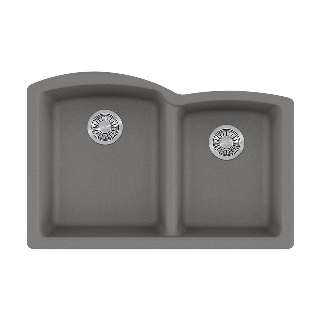 Franke ELG160SHG-CA Ellipse Undermount Double Bowl Kitchen Sink Stone Grey