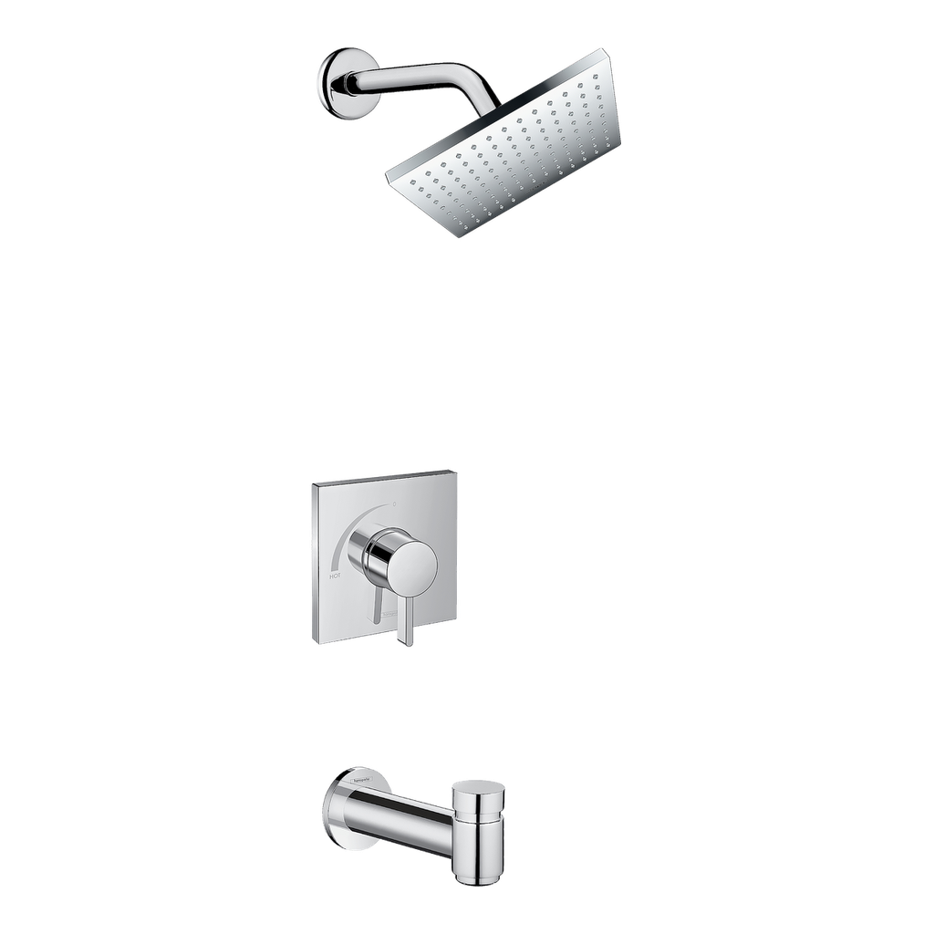 Hansgrohe 04961000 Vernis Shape Pressure Balance Tub Shower Set Chrome