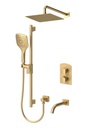 Tenzo DET33-501115-BG Delano T-Box Kit 3 Functions Thermo Brushed Gold Finish
