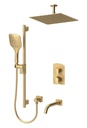 Tenzo DET33-511325-BG Delano T-Box Kit 3 Functions Thermo Brushed Gold Finish