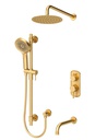 Tenzo ALYPB33-501115-BG Alyss T-Box Kit 3 Functions Pres Bal Brushed Gold Finish