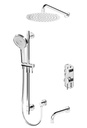 Tenzo ALYPB33-501125-CR Alyss T-Box Kit 3 Functions Pres Bal Chrome Finish
