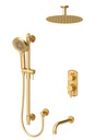 Tenzo ALYPB33-511325-BG Alyss T-Box Kit 3 Functions Pres Bal Brushed Gold Finish