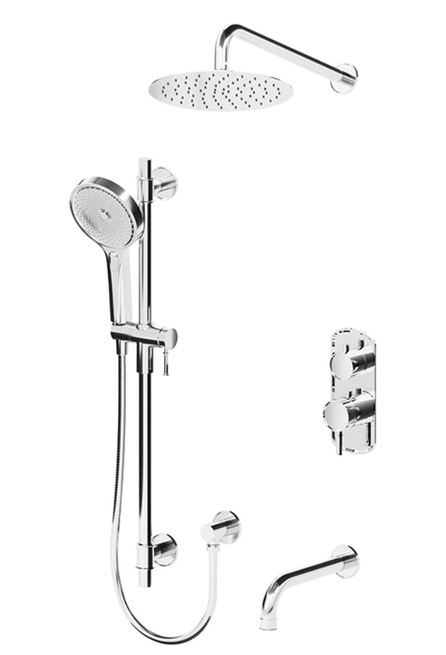 Tenzo ALYT33-501115-CR Alyss T-Box Kit 3 Functions Thermo Chrome Finish