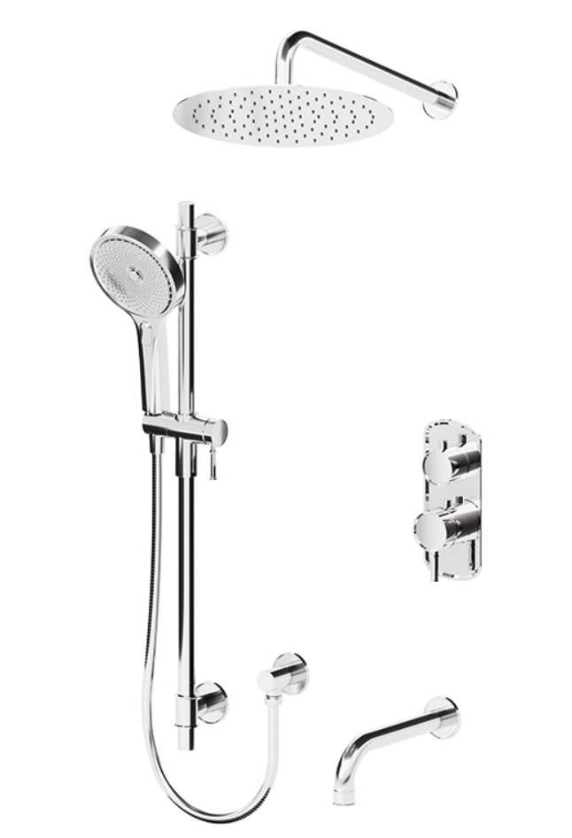 Tenzo ALYT33-501125-CR Alyss T-Box Kit 3 Functions Thermo Chrome Finish