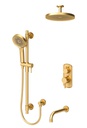 Tenzo ALYT33-511345-BG Alyss T-Box Kit 3 Functions Thermo Brushed Gold Finish