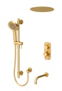 Tenzo ALYT33-511655-BG Alyss T-Box Kit 3 Functions Thermo Brushed Gold Finish