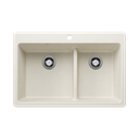 Blanco 403649 Liven 33 1.75 Low Divide Silgranit Sink Soft White