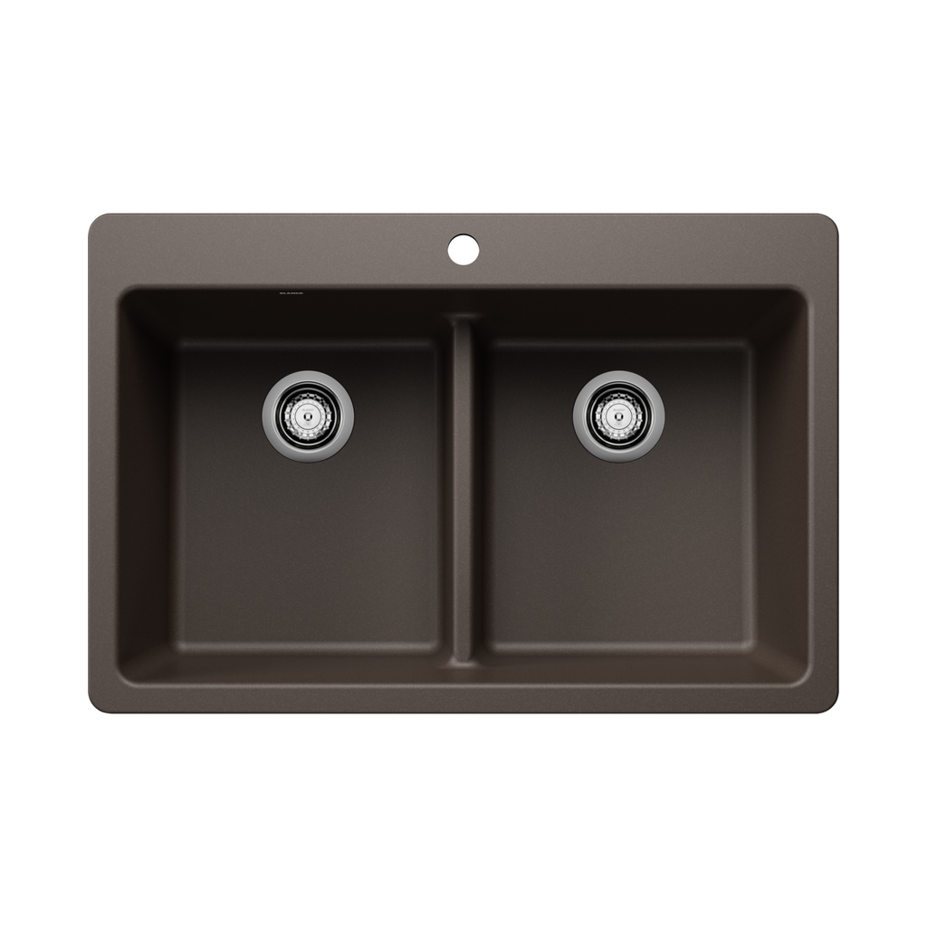 Blanco 403639 Liven 33 Equal Double Low Divide Sink Cafe