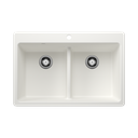 Blanco 403637 Liven 33 Equal Double Low Divide Sink White