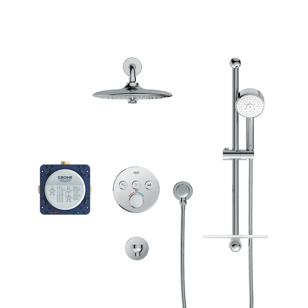 Grohe 1030170000 Euphoria SmartControl Thermostatic Triple Function Shower Kit Chrome