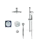 Grohe 1030170000 Euphoria SmartControl Thermostatic Triple Function Shower Kit Chrome
