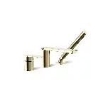 Kohler 23488-4-AF Parallel Deck-Mount Bath Faucet With Handshower Vibrant French Gold