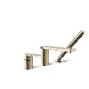 Kohler 23488-4-BV Parallel Deck-Mount Bath Faucet With Handshower Vibrant Brushed Bronze