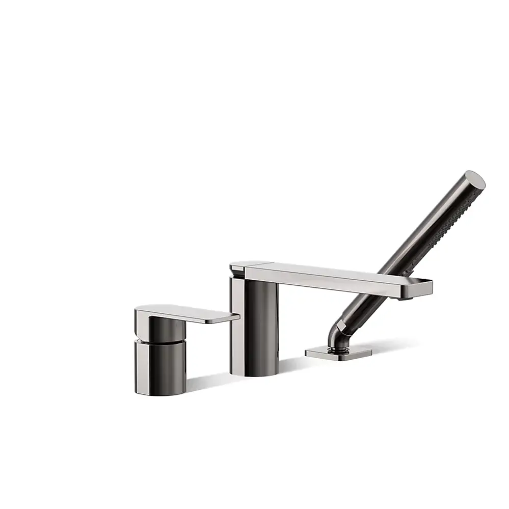 Kohler 23488-4-TT Parallel Deck-Mount Bath Faucet With Handshower Vibrant Titanium