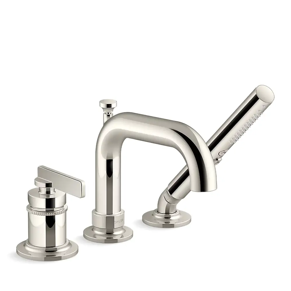Kohler 35913-4-SN Castia Deck Mount Bath Faucet With Handshower Vibrant Polished Nickel