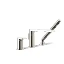 Kohler 73078-4-SN Composed Deck Mount Faucet With Handshower Vibrant Polished Nickel