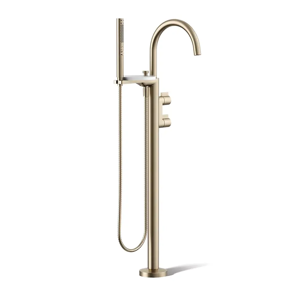 Kohler T77984-4-BV Components Freestanding Bath Faucet Lever Handles Vibrant Brushed Bronze
