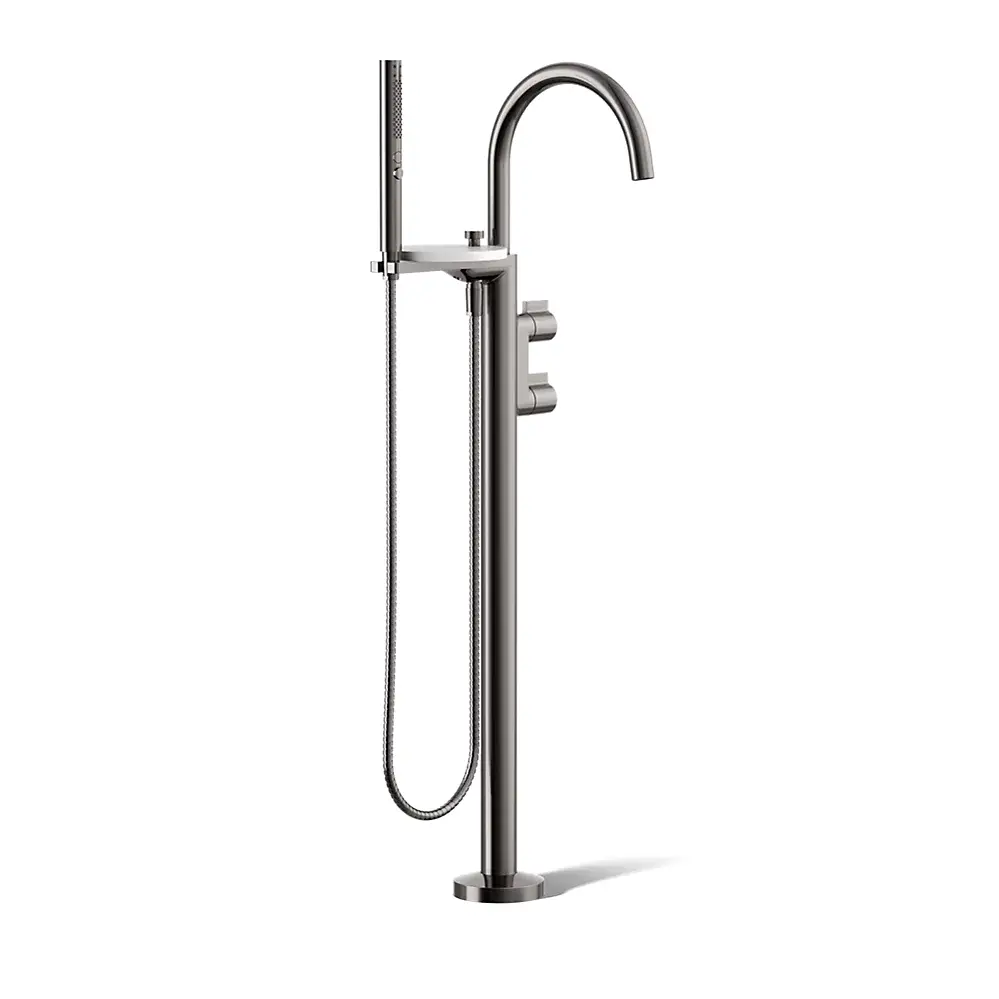 Kohler T77984-4-TT Components Freestanding Bath Faucet Lever Handles Vibrant Titanium