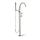 Kohler T77984-9-SN Components Freestanding Bath Faucet Industrial Handles Vibrant Polished Nickel
