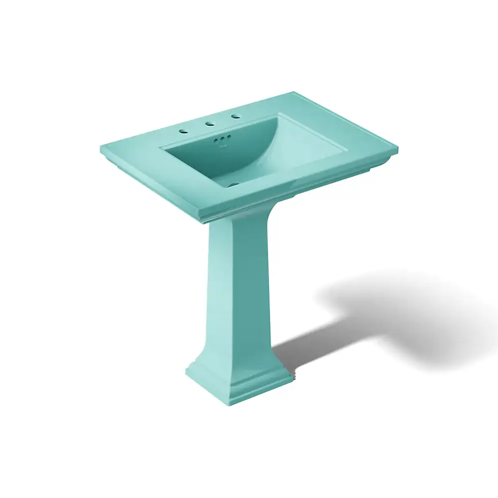 Kohler 2268-8-H15 Memoirs 30-3/4" Rectangular Pedestal Bathroom Sink 150th Spring Green