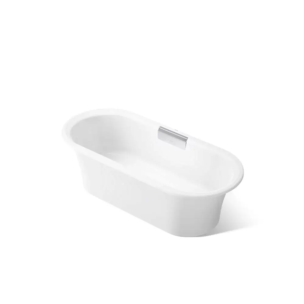 Kohler 29326-0-0 Volute Oval 63" x 28-3/8" Freestanding Bath With Base White