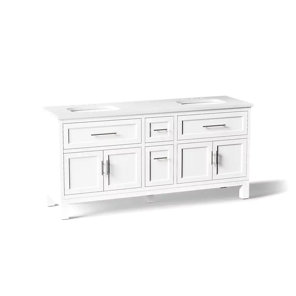 Kohler 31247-ASB-0 Quo 72" Bathroom Vanity Cabinet With Sink White