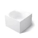 Kohler 31404-PF-HW1 Stillness Smart Soak 46" x 46" Freestanding Bath Honed White