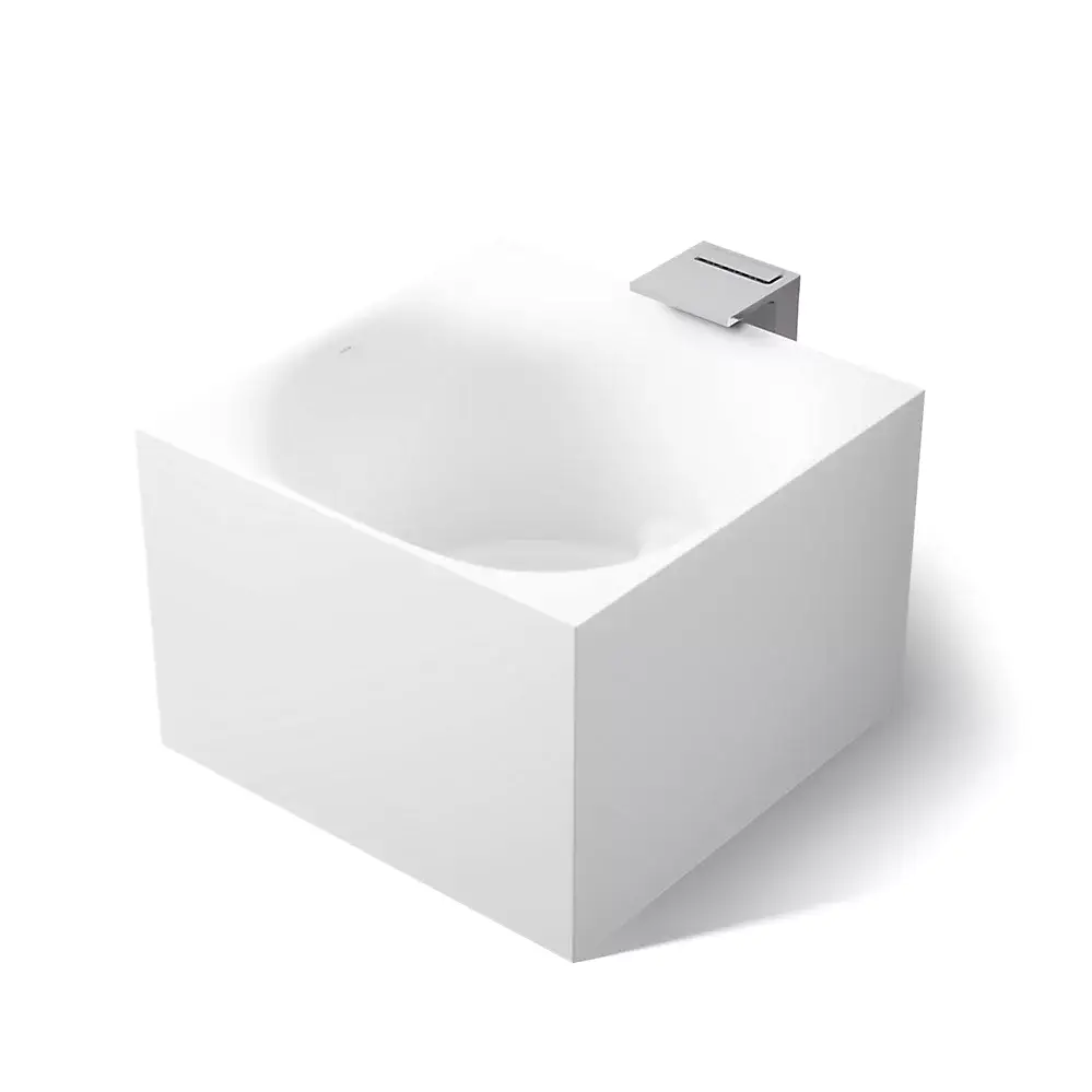 Kohler 31405-PFET-HW1 Stillness Experience 46" x 46" Freestanding Bath Honed White