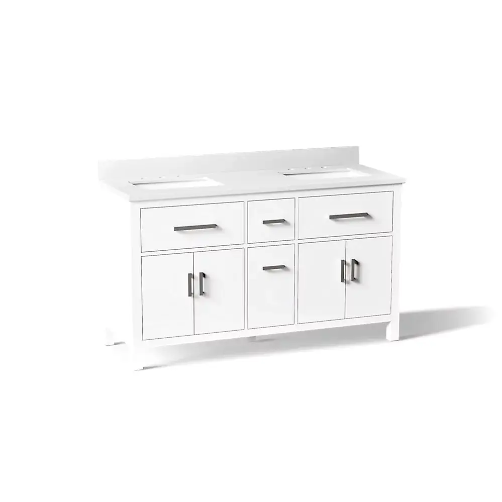 Kohler 40641-BD1-0 Kresla 60" Bathroom Vanity Cabinet With Sink White