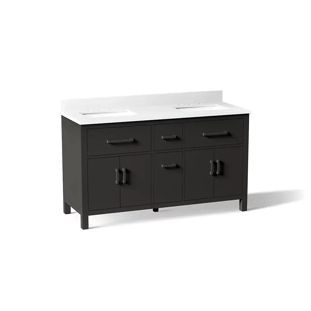 Kohler 40641-BD1-BWK Kresla 60" Bathroom Vanity Cabinet With Sink Carbon Oak
