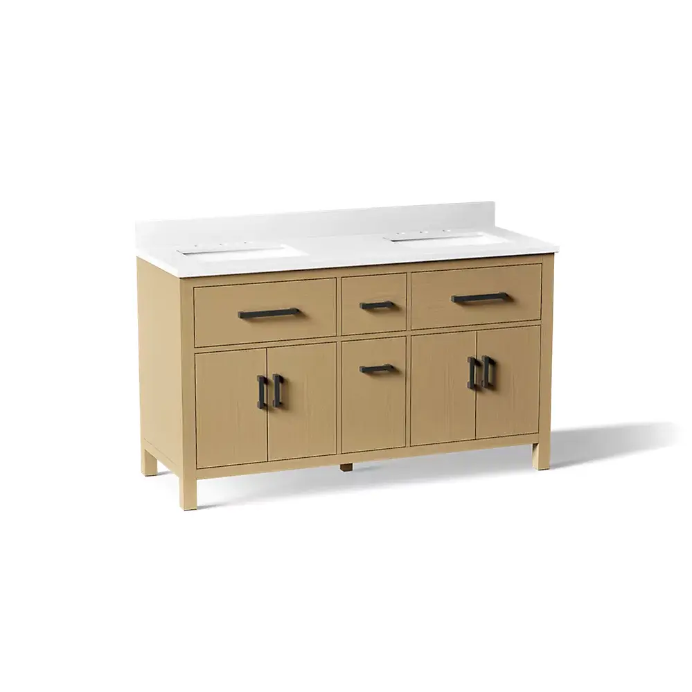 Kohler 40641-BD1-WEK Kresla 60" Bathroom Vanity Cabinet With Sink Light Oak