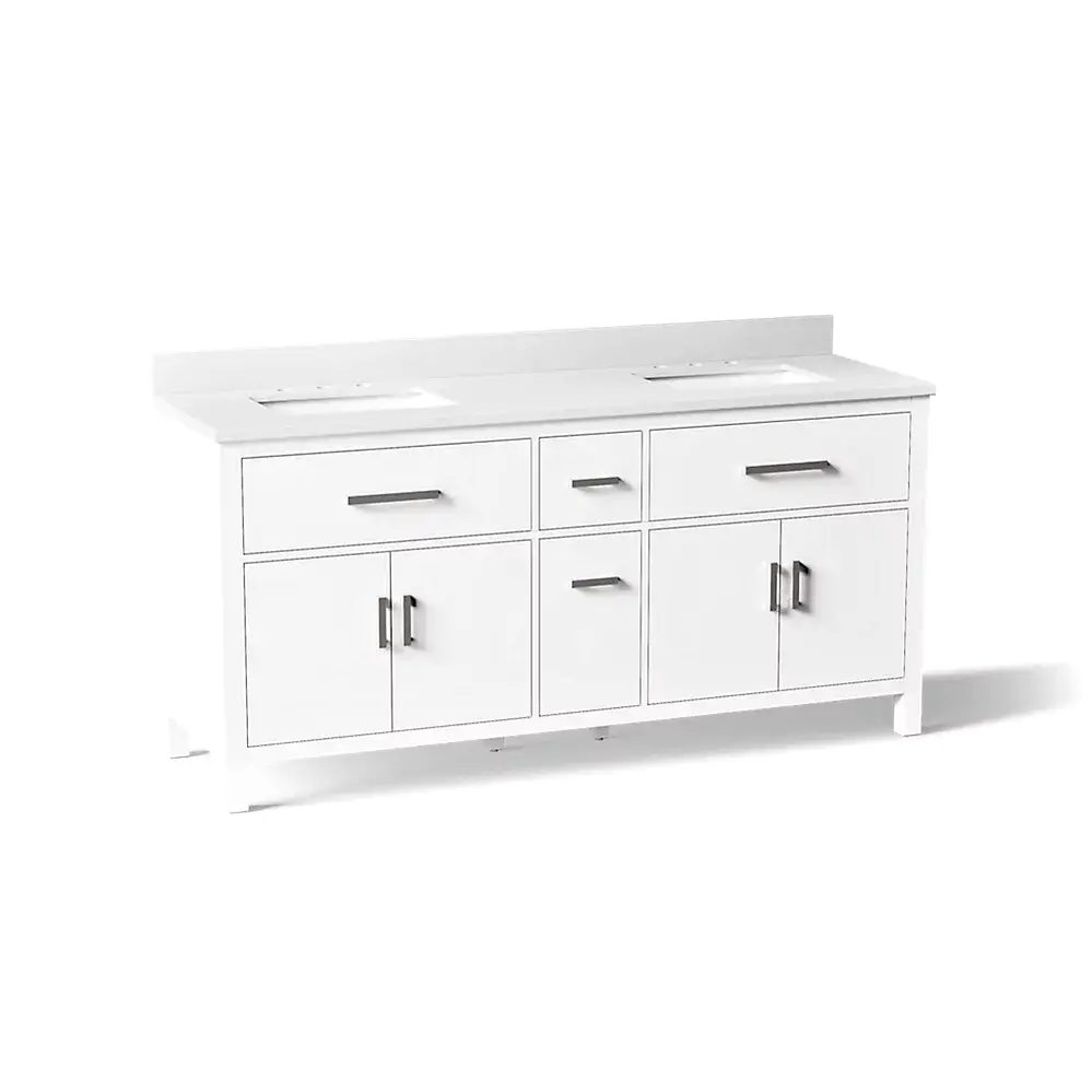 Kohler 40642-BD1-0 Kresla 72" Bathroom Vanity Cabinet With Sink White