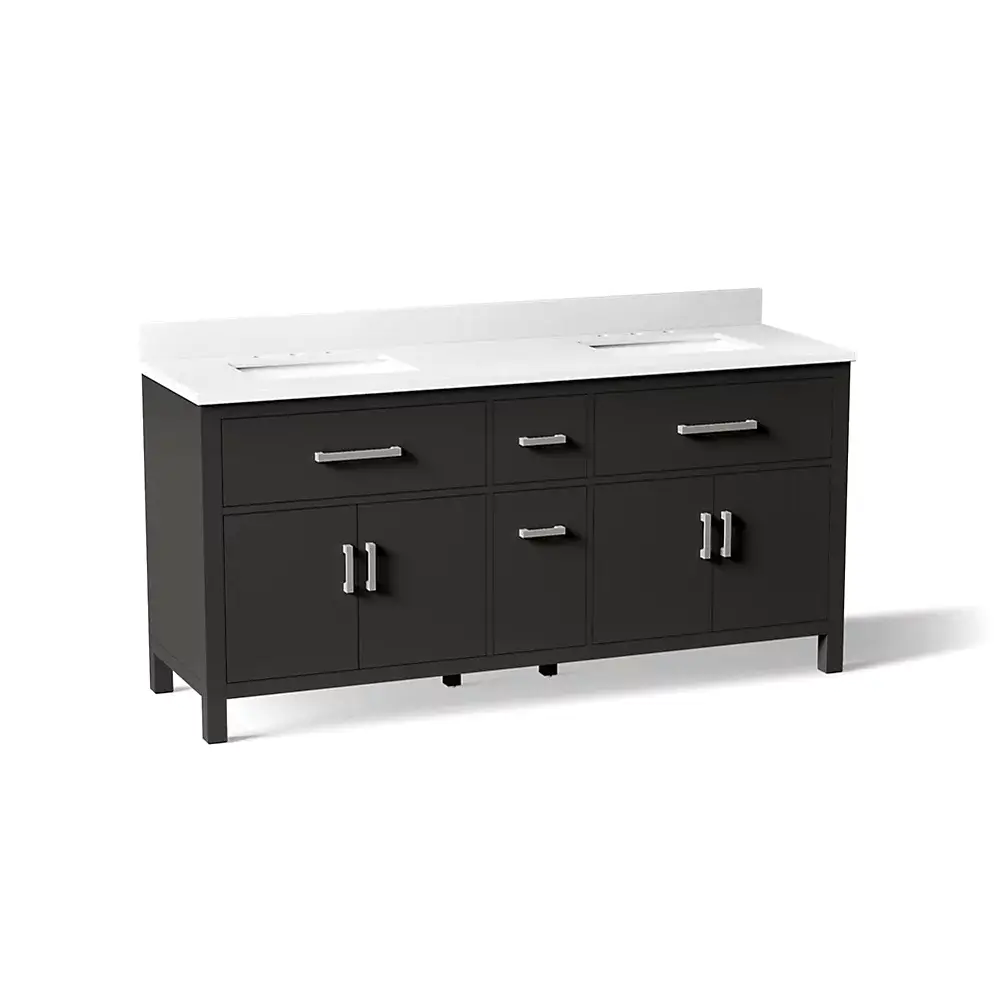 Kohler 40642-BD1-BWK Kresla 72" Bathroom Vanity Cabinet With Sink Carbon Oak