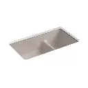 Kohler 6625-TRF Iron Tones 33" Undermount Double Bowl Kitchen Sink Truffle