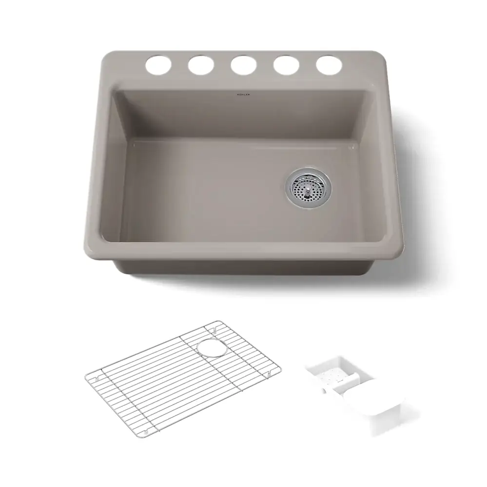 Kohler 8668-5UA2-TRF Riverby 27" Undermount Workstation Sink Truffle