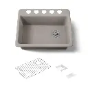 Kohler 8668-5UA2-TRF Riverby 27" Undermount Workstation Sink Truffle