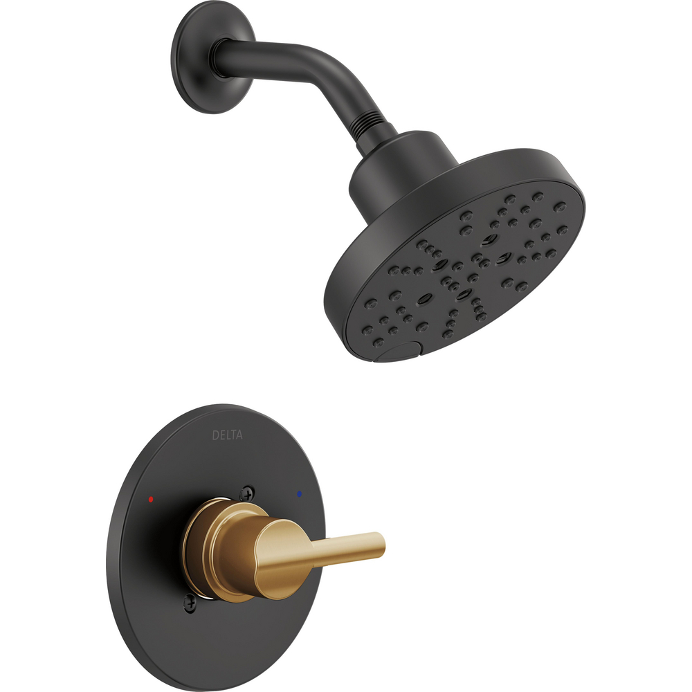 Delta 142749-GZ Nicoli Monitor 14 Series Shower Only Matte Black Champagne Bronze