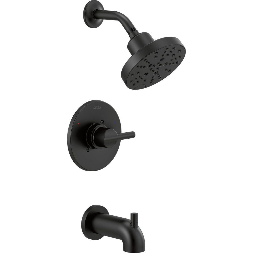 Delta 144749-BL Nicoli Monitor 14 Series H2Okinetic Tub and Shower Matte Black