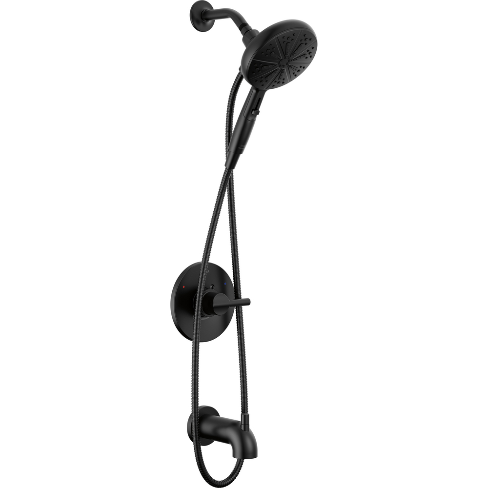 Delta 144749-BL-HS Nicoli Monitor 14 Series Tub and Shower with SureDock Hand Shower Matte Black