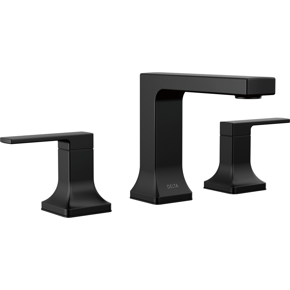 Delta 3537LF-BLMPU Two Handle Widespread Bathroom Faucet Matte Black