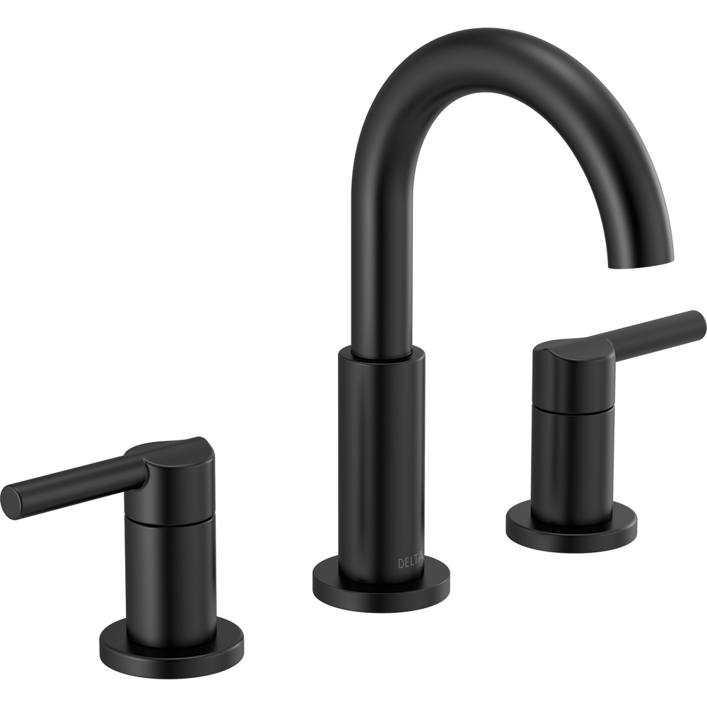 Delta 35749LF-BL Two Handle Widespread Bathroom Faucet Matte Black