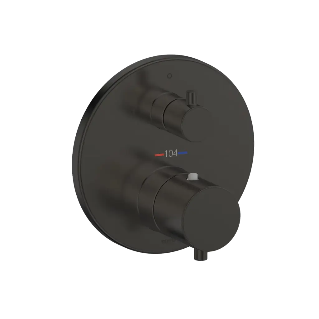 TOTO TBV01408U#MBL Thermostatic Mixing Valve with Two Way Diverter Trim Matte Black