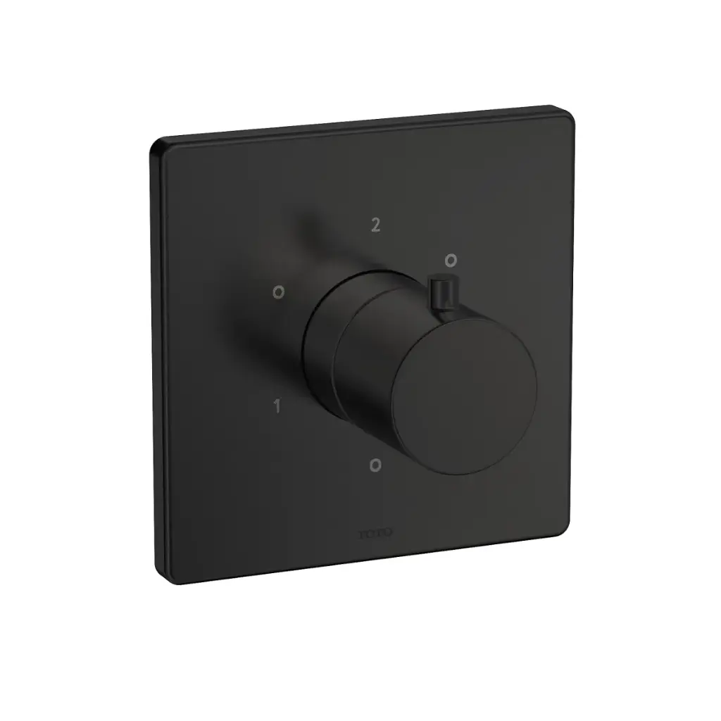 TOTO TBV02102U#MBL Three Way Diverter Square Trim with Off Matte Black