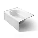 Kohler 1113-LA-0 Windward 60" x 42" Alcove Bath Left Drain White