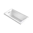 Kohler 1121-LW-0 Underscore 60" x 30" Alcove Bath With Heated Surface Left Drain White