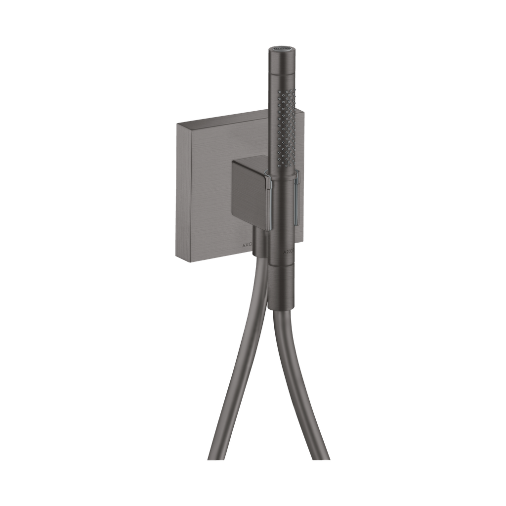 Hansgrohe 12627341 Axor Handshower Holder With Outlet 5" X 5" Brushed Black Chrome