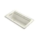 Kohler 1122-GH-96 Archer 60" x 32" Drop-in Heated Bubble Massage Air Bath Biscuit